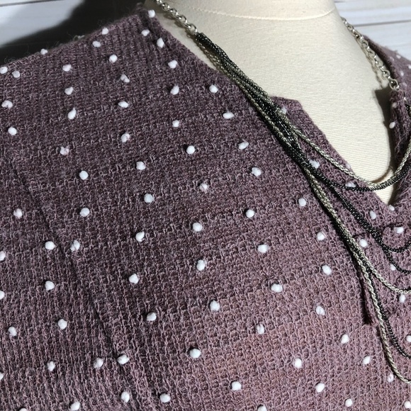 Flower & Feather Knit Top Rose Pink XL - Picture 9 of 10